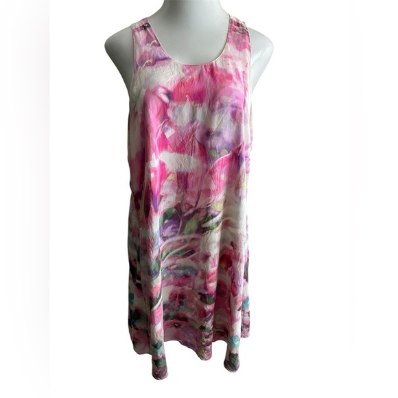 Cynthia Rowley 100% Silk Multicolors Abstract Dress 8 - Picture 2 of 16